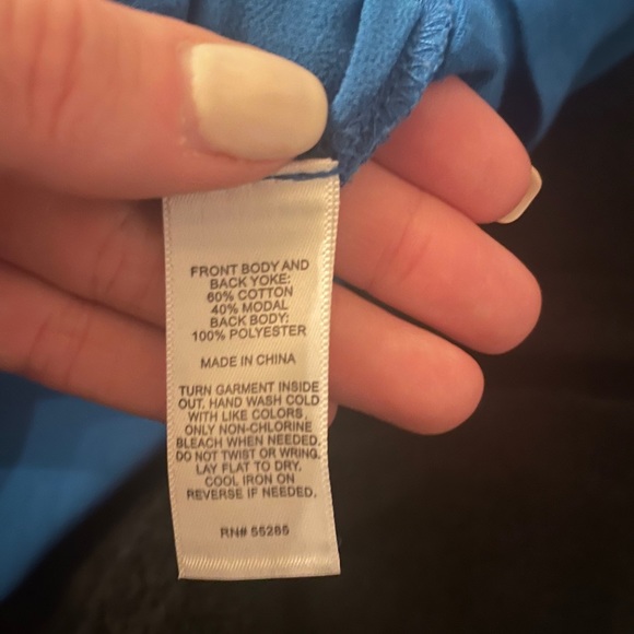 Blue express tank. Sheer back. Metal rhinestones. - Picture 5 of 5